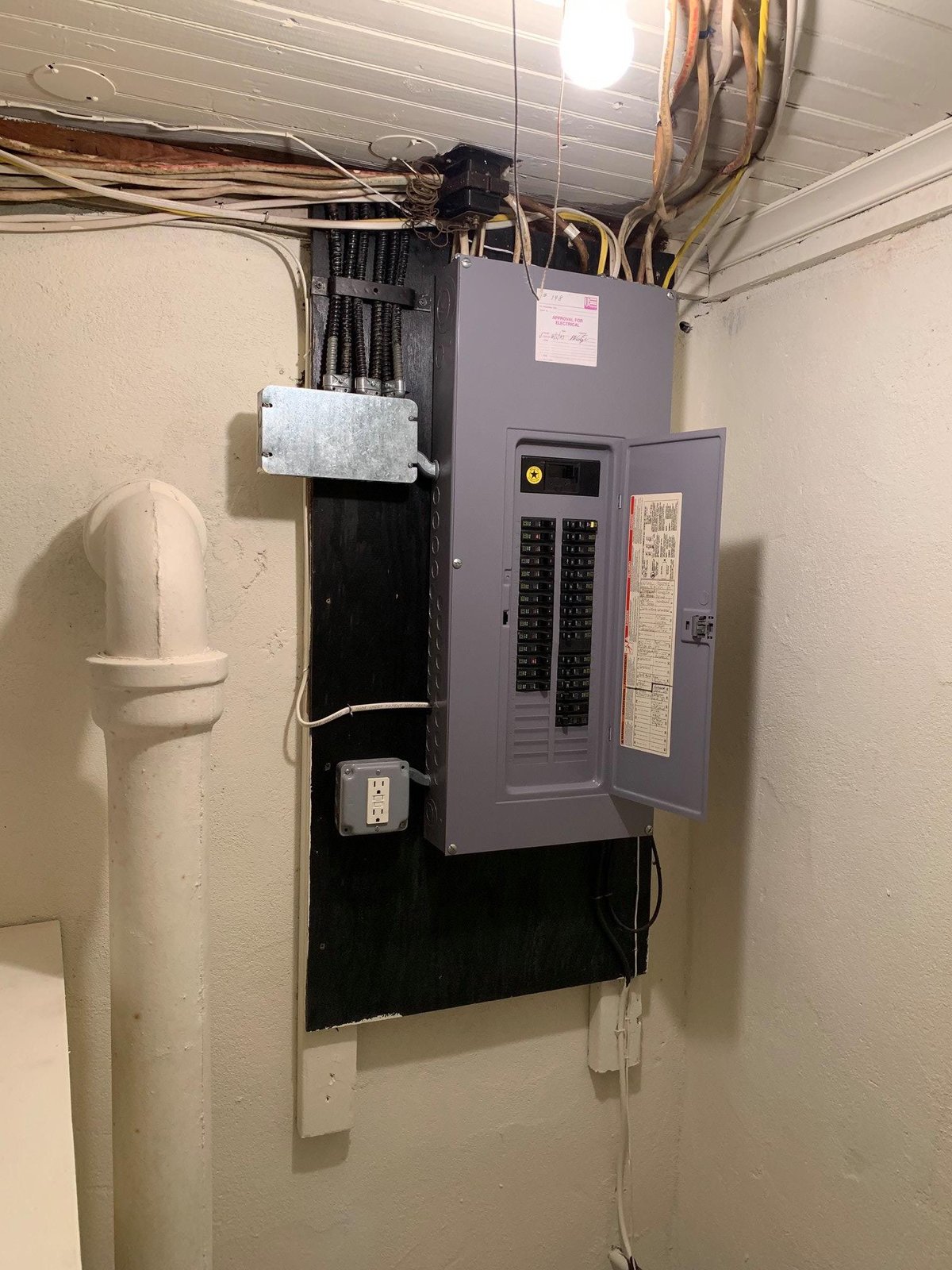 New main panel landed and signed off. The old service was a mess of mismatched circuits.